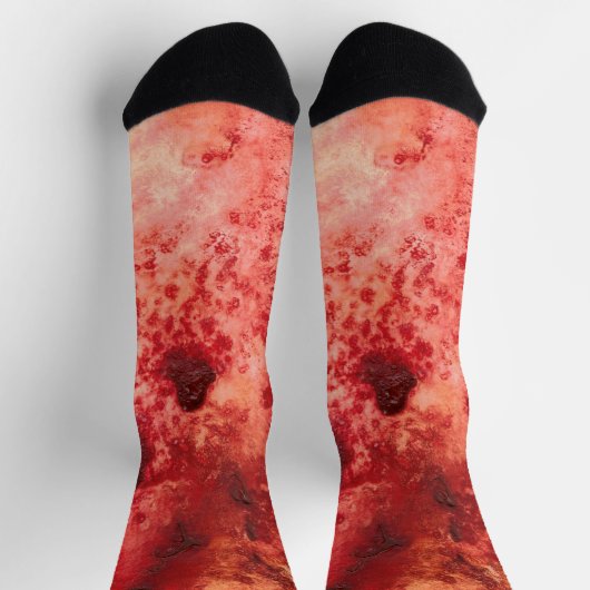 Rotes Residuum Socken (Oben)