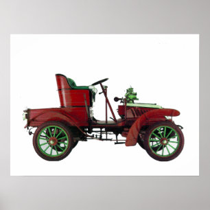 ROTES RETRO-AUTO / AUTO RESTAURATION - AUTOMOTIVE POSTER