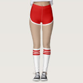 Rotes Retro Blasen-Mädchen Leggings (Vorderseite)