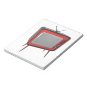 Rotes Retro-Fernsehen Notizblock (Rotiert)