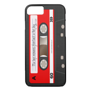 Rotes Retro Kassetten-Band-personalisiertes cooles Case-Mate iPhone Hülle