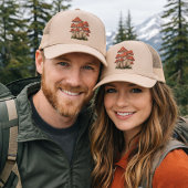 Rotes Retro-Pilzcluster | Grafikprint-Wanderung Truckerkappe