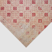 Rotes Retro Seidenpapier (Ausschnitt)