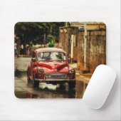 Rotes RetroMobile. Morris-Minderjähriger Mousepad (Mit Mouse)