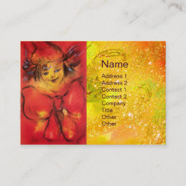 ROTES RIBBON IN GOLD-GLITZERN VISITENKARTE