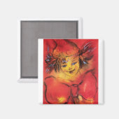 ROTES RIBBON MAGNET (Vorderseite/Rückseite)