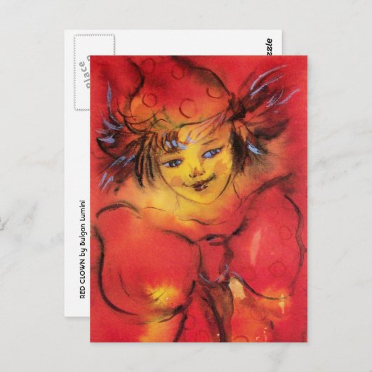 ROTES RIBBON POSTKARTE (Vorne/Hinten)