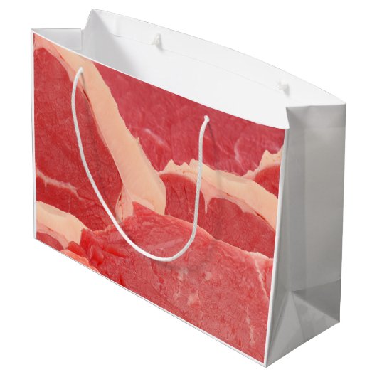 Rotes Rindenmuster Große Geschenktüte (Rückseite Schrägansicht)