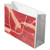 Rotes Rindenmuster Große Geschenktüte (Vorderseite Schrägansicht)