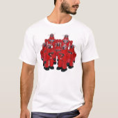 Rotes Roboter-Shirt T-Shirt (Vorderseite)