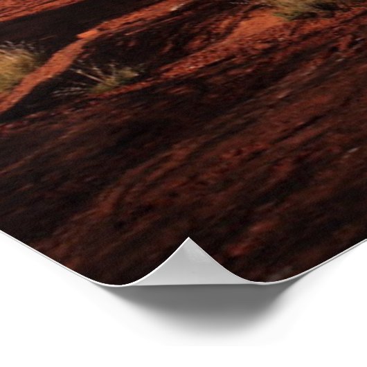 Rotes Rock Country Poster (Ecke)