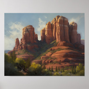 Rotes Rock Sedona Arizona Kunstvoll wandern Poster