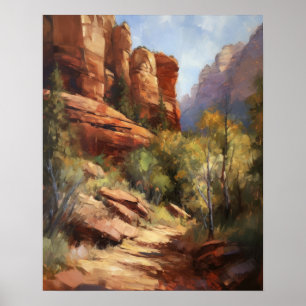 Rotes Rock Sedona Arizona Kunstvoll wandern Poster