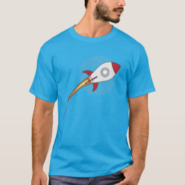 Rotes Rocketship T-Shirt