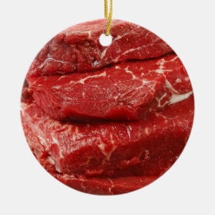 Rotes rohes Fleisch Keramikornament