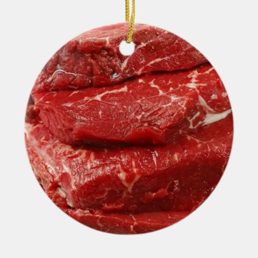 Rotes rohes Fleisch Keramikornament (Vorne)