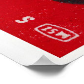 Rotes Roller Matchbox Kunstprint, Ungarisch Vintag Poster (Ecke)