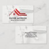 Rotes Rooftop Logo | Hausschlüssel Visitenkarte (Vorne/Hinten)