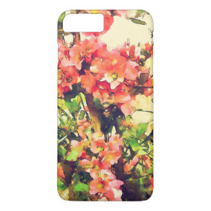 Rotes Rosa Aquarell-Blumenmuster 1 Case-Mate iPhone Hülle