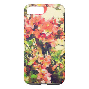 Rotes Rosa Aquarell Blumenmuster 1 Case-Mate iPhone Hülle
