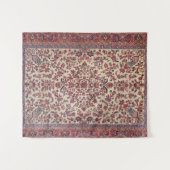 Rotes Rosa Blau Lila  Wandteppich (Vorderseite (Horizontal))