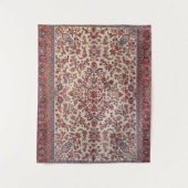 Rotes Rosa Blau Lila  Wandteppich (Vorderseite)