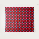 Rotes Rosa Blaues Polka-Punkt-Muster Wandteppich (Vorderseite (Horizontal))