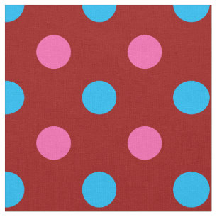 Rotes Rosa Blaues Tupfenmuster Stoff