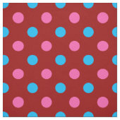 Rotes Rosa Blaues Tupfenmuster Stoff (Muster)