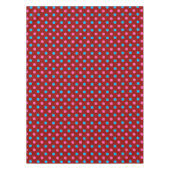 Rotes Rosa Blaues Tupfenmuster Tischdecke (Vorderseite)