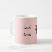 Rotes Rosa Cupidspfeil Bogen Kaffeetasse (Vorderseite Links)