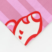 Rotes Rosa des Cartoon-Spielzeug-Flugzeuges | Fleecedecke (Ecke)