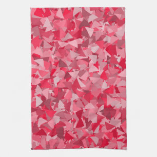 Rotes Rosa Dreieckmuster Geschirrtuch