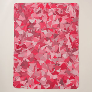 Rotes Rosa Dreieckmuster Sherpadecke