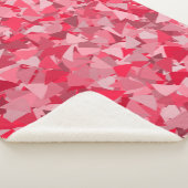 Rotes Rosa Dreieckmuster Sherpadecke (3/4)