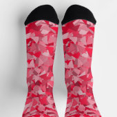 Rotes Rosa Dreieckmuster Socken (Oben)
