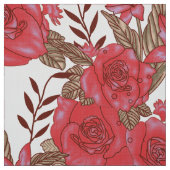 Rotes rosa florales botanisches Muster Stoff (Muster)