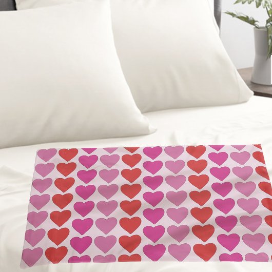 Rotes Rosa Fuchsia Herz Kissenbezug