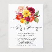 Rotes Rosa Gelbes Baby in Blütendusche (Vorderseite)