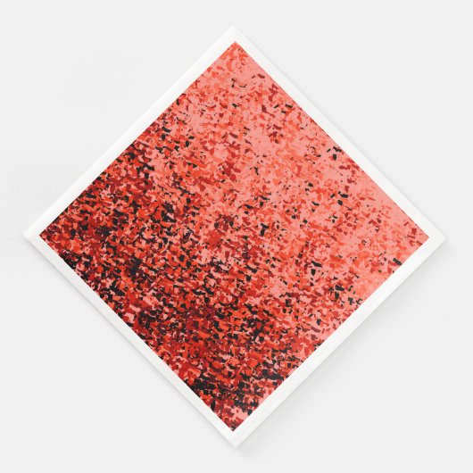 Rotes Rosa gemischt mit Abstraktem Schwarz-Muster Serviette (Ecke)