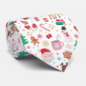 Rotes Rosa Grün Weihnachtsfest Wonderland Santa Krawatte (Gerollt)