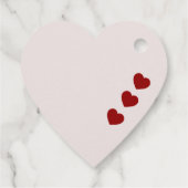 Rotes Rosa Herz Gestaltungstags Geschenkanhänger (Rückseite)