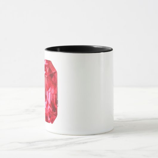 Rotes rosa Muster Tasse (Zentrum)