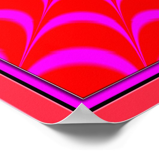 Rotes Rosa Poster (Ecke)