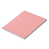 Rotes Rosa Streifenmuster Notizblock (Rotiert)