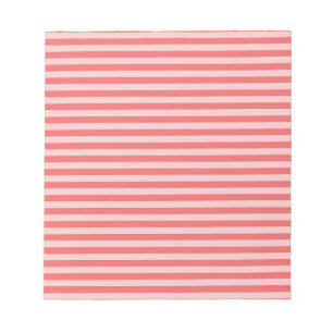 Rotes Rosa Streifenmuster Notizblock