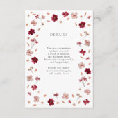 Rotes Rosa und Creme, Blumenzettel Begleitkarte (Vorderseite)