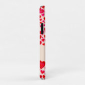 Rotes Rosa und creme Name Case-Mate iPhone Hülle (Hinten/Rechts)