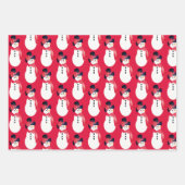 Rotes Rosa und Grau Geschenkpapier Set (Vorderseite)