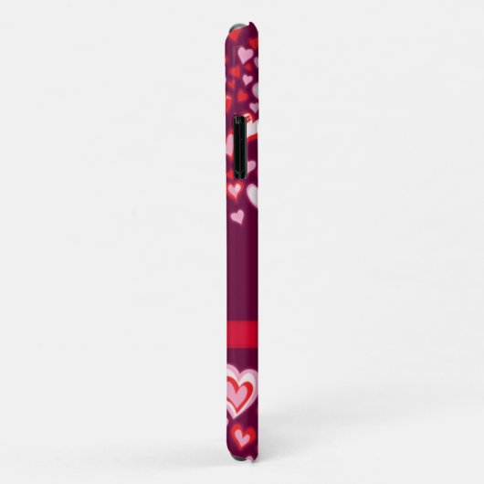 Rotes Rosa und lila Case-Mate iPhone Hülle (Hinten/Rechts)